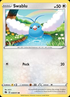 Swablu 48/73 Common – Champion's Path Pokémon card