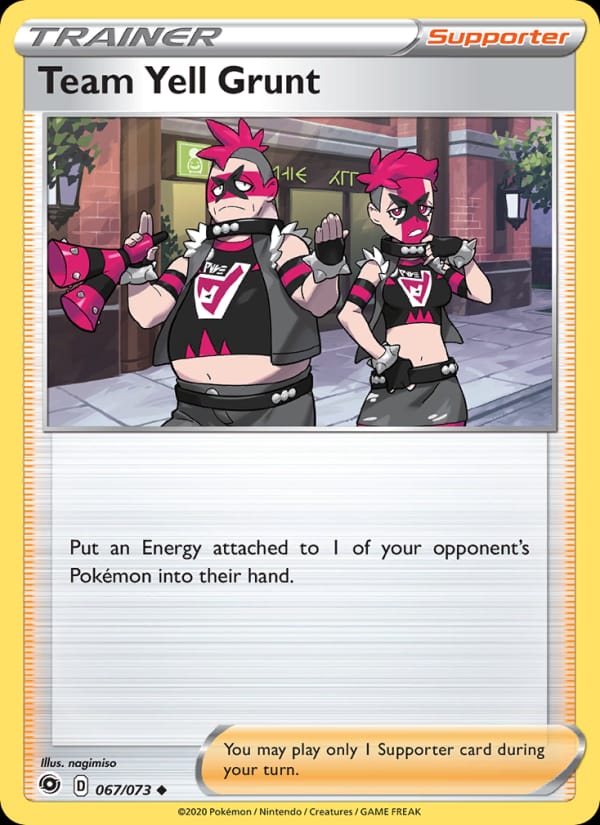Team Yell Grunt 67/73 Champion's Path Pokémon card
