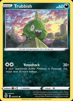 Trubbish 43/73 Common – Champion's Path Pokémon card