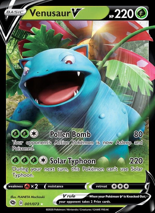 Venusaur V 01/73 Champion's Path Pokémon card