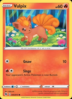 Vulpix 06/73 Common – Champion's Path Pokémon card