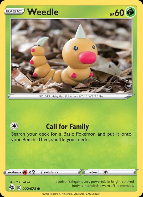Weedle 02/73 Champion's Path Pokémon card