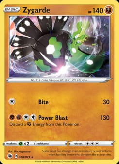 Zygarde 28/73 Holo Rare – Champion's Path Pokémon card