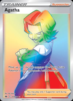 Agatha 210/198 Secret Rare – Chilling Reign Pokémon card
