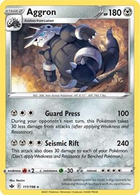 Aggron 111/198 Rare – Chilling Reign Pokémon card