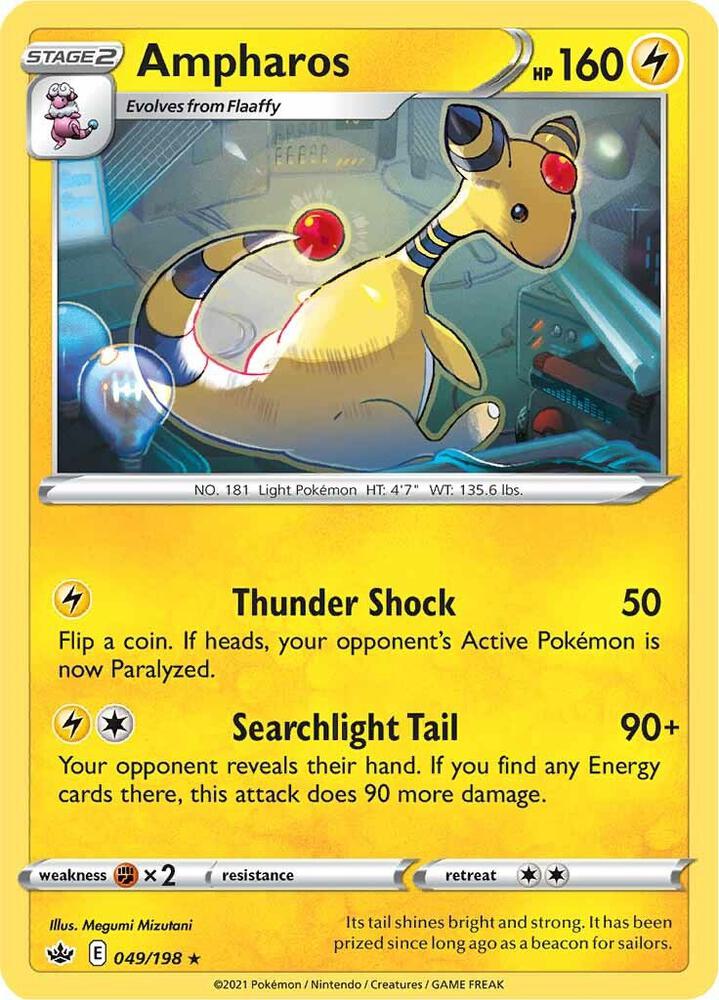 Ampharos 049/198 Chilling Reign Pokémon card