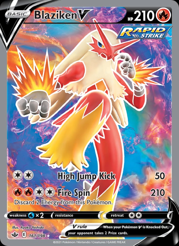 Blaziken V 161/198 Chilling Reign Pokémon card