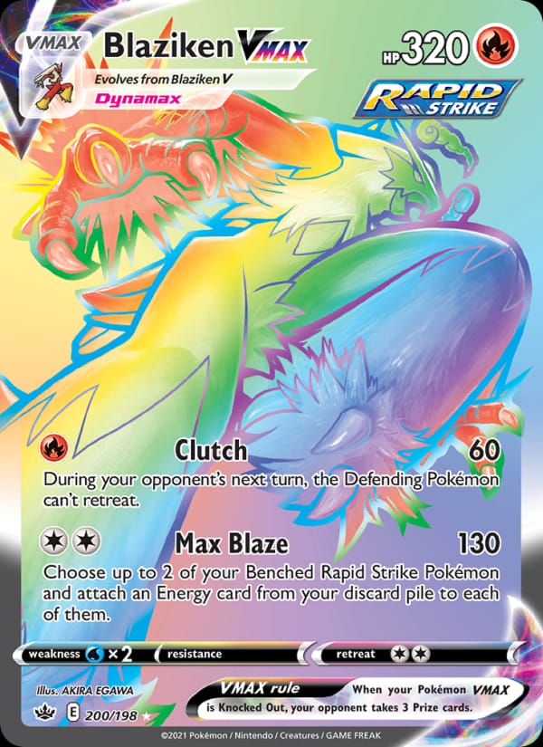Blaziken VMAX 200/198 Chilling Reign Pokémon card