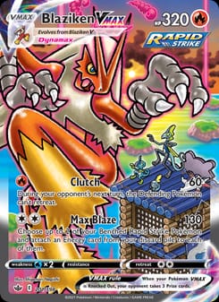 Blaziken VMAX 201/198 Secret Rare – Chilling Reign Pokémon card