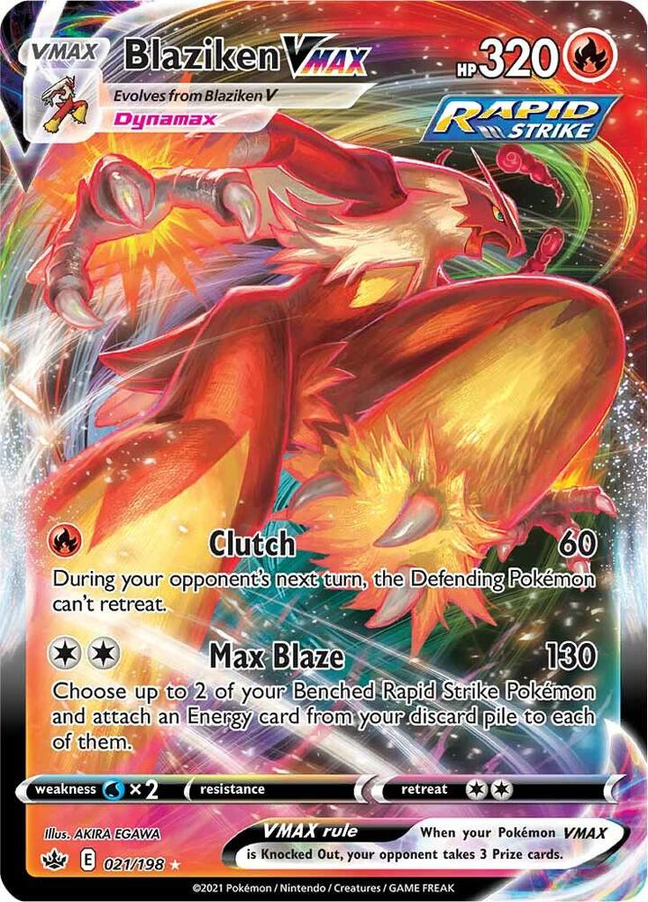 Blaziken VMAX 021/198 Chilling Reign Pokémon card
