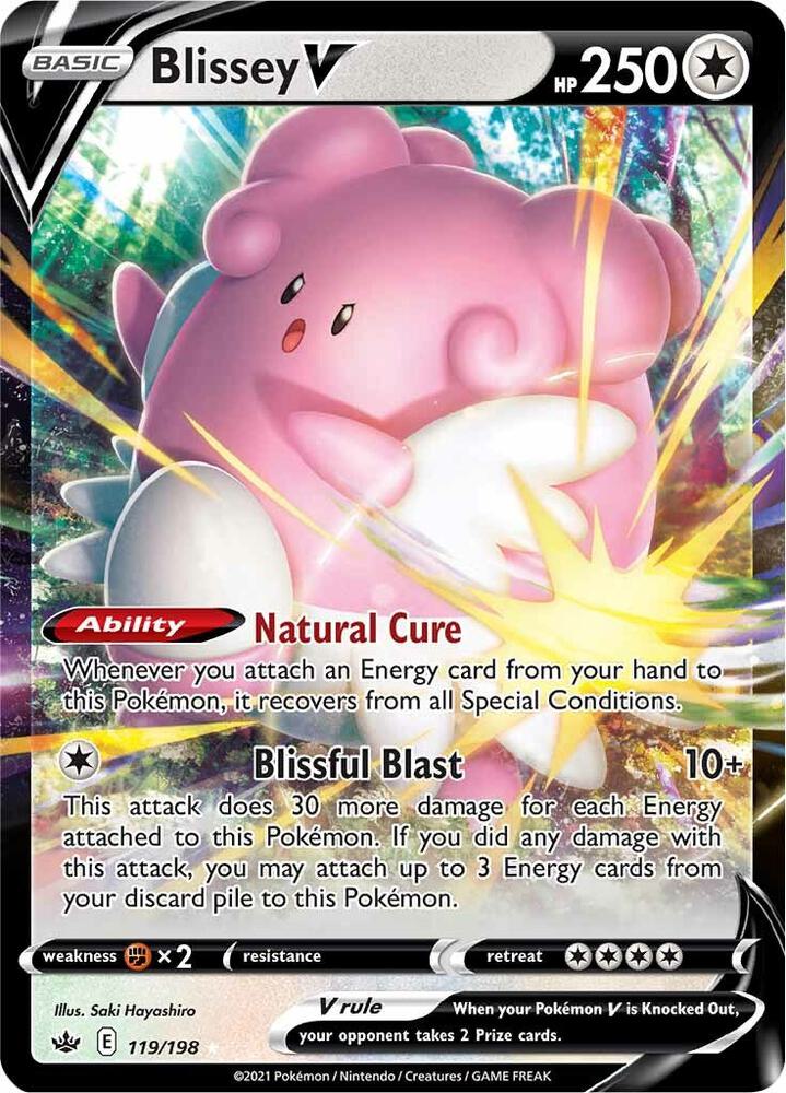 Blissey V 119/198 Chilling Reign Pokémon card