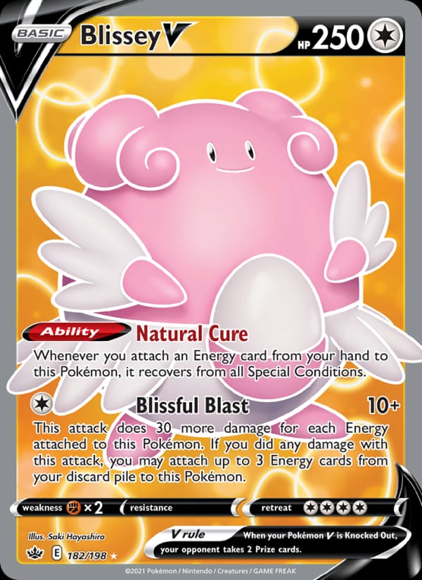 Blissey V 182/198 Chilling Reign Pokémon card