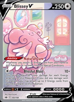 Blissey V 183/198 Ultra Rare – Chilling Reign Pokémon card