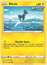 Blitzle 050/198 Common – Chilling Reign Pokémon card