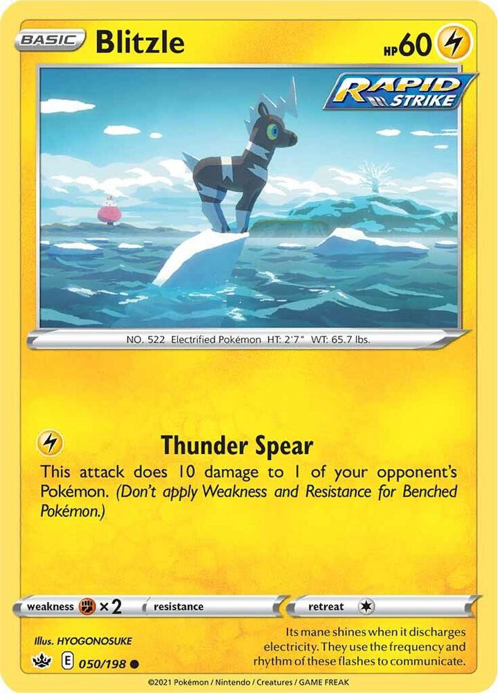 Blitzle 050/198 Chilling Reign Pokémon card