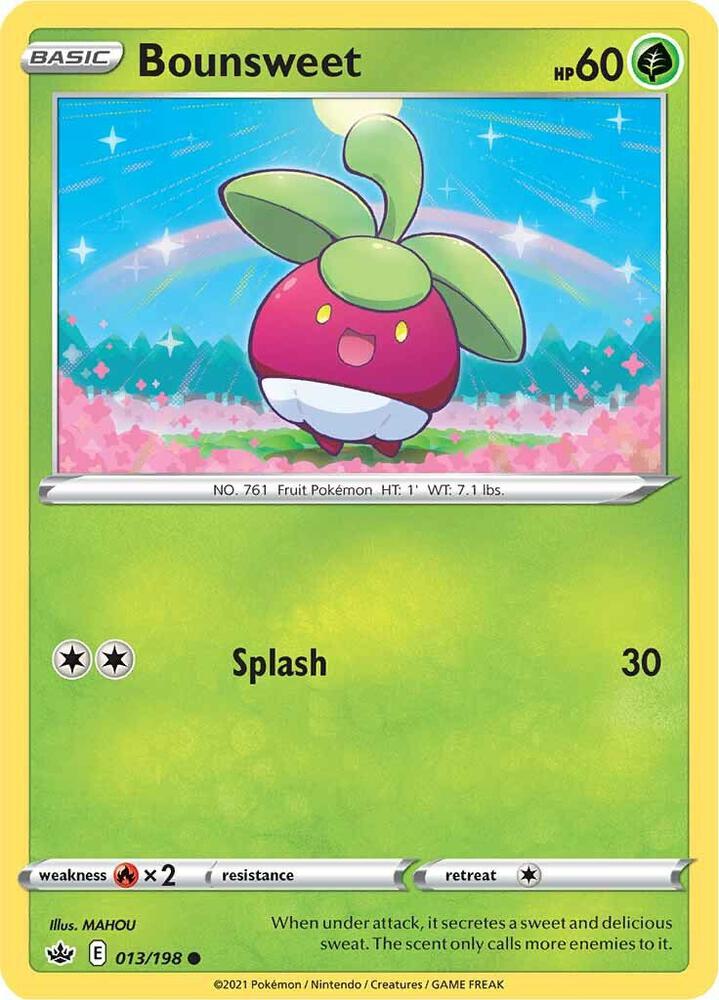 Bounsweet 013/198 Chilling Reign Pokémon card
