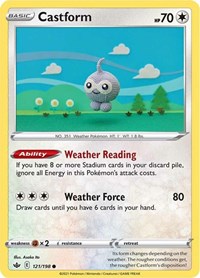 Castform 121/198 Common – Chilling Reign Pokémon card