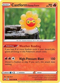Castform Sunny Form 022/198 Common – Chilling Reign Pokémon card