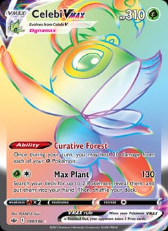 Celebi VMAX 199/198 Secret Rare – Chilling Reign Pokémon card