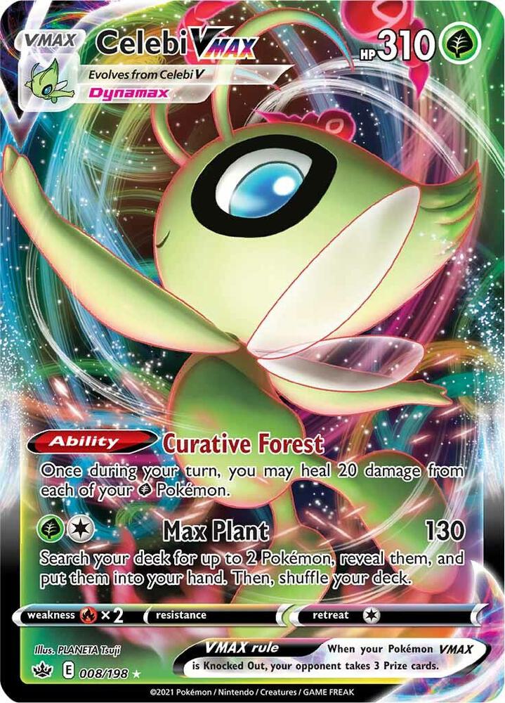 Celebi VMAX 008/198 Chilling Reign Pokémon card