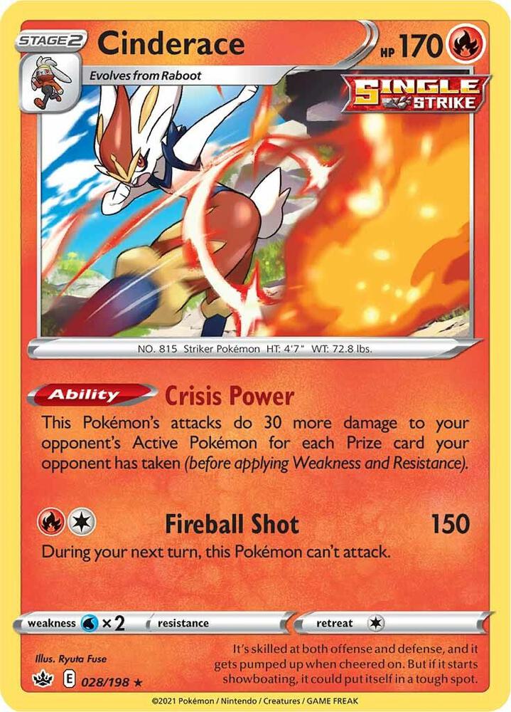 Cinderace 028/198 Chilling Reign Pokémon card