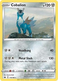 Cobalion 114/198 Holo Rare – Chilling Reign Pokémon card