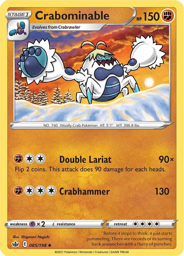 Crabominable 085/198 Chilling Reign Pokémon card