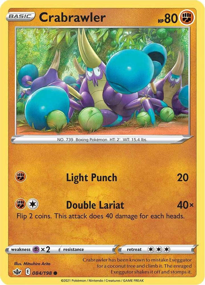 Crabrawler 084/198 Chilling Reign Pokémon card