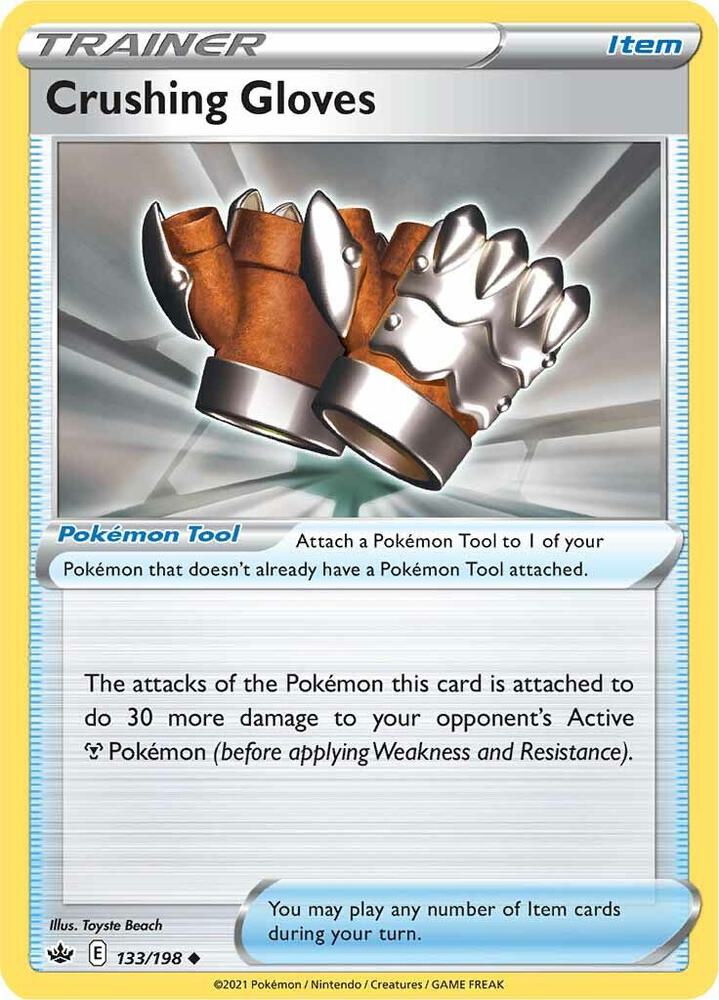 Crushing Gloves 133/198 Chilling Reign Pokémon card