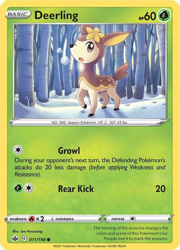 Deerling 011/198 Chilling Reign Pokémon card