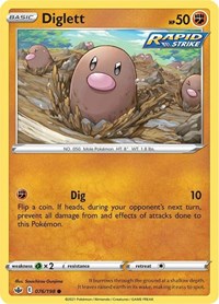 Diglett 076/198 Common – Chilling Reign Pokémon card