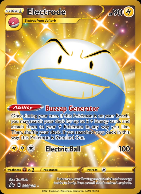 Electrode 222/198 Chilling Reign Pokémon card