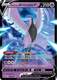 Galarian Articuno V 058/198 Ultra Rare – Chilling Reign Pokémon card