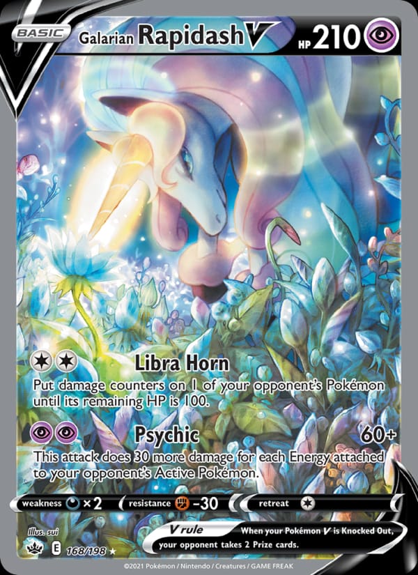 Galarian Rapidash V 168/198 Chilling Reign Pokémon card