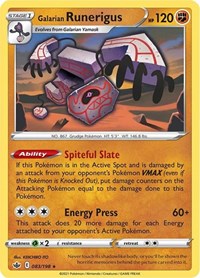 Galarian Runerigus 083/198 Holo Rare – Chilling Reign Pokémon card