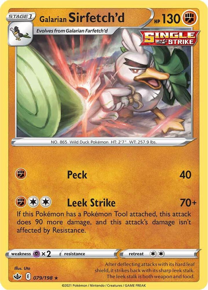 Galarian Sirfetch'd 079/198 Chilling Reign Pokémon card