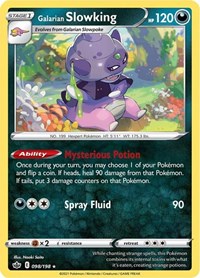 Galarian Slowking 098/198 Holo Rare – Chilling Reign Pokémon card