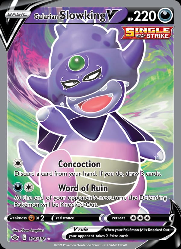 Galarian Slowking V 178/198 Chilling Reign Pokémon card