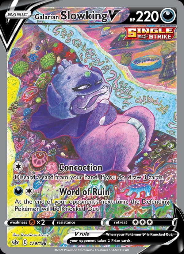 Galarian Slowking V 179/198 Chilling Reign Pokémon card