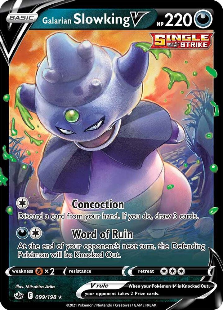 Galarian Slowking V 099/198 Chilling Reign Pokémon card