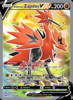 Galarian Zapdos V 173/198 Ultra Rare – Chilling Reign Pokémon card