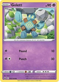 Golett 065/198 Common – Chilling Reign Pokémon card