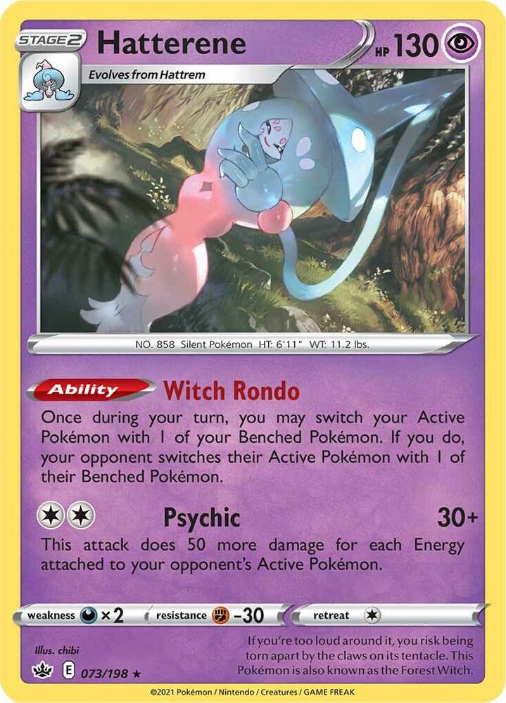 Hatterene 073/198 Chilling Reign Pokémon card