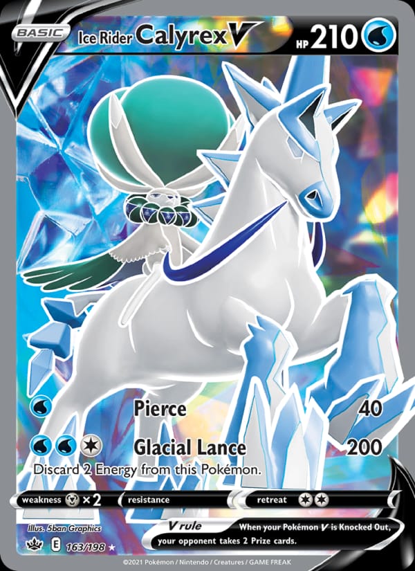 Ice Rider Calyrex V 163/198 Chilling Reign Pokémon card