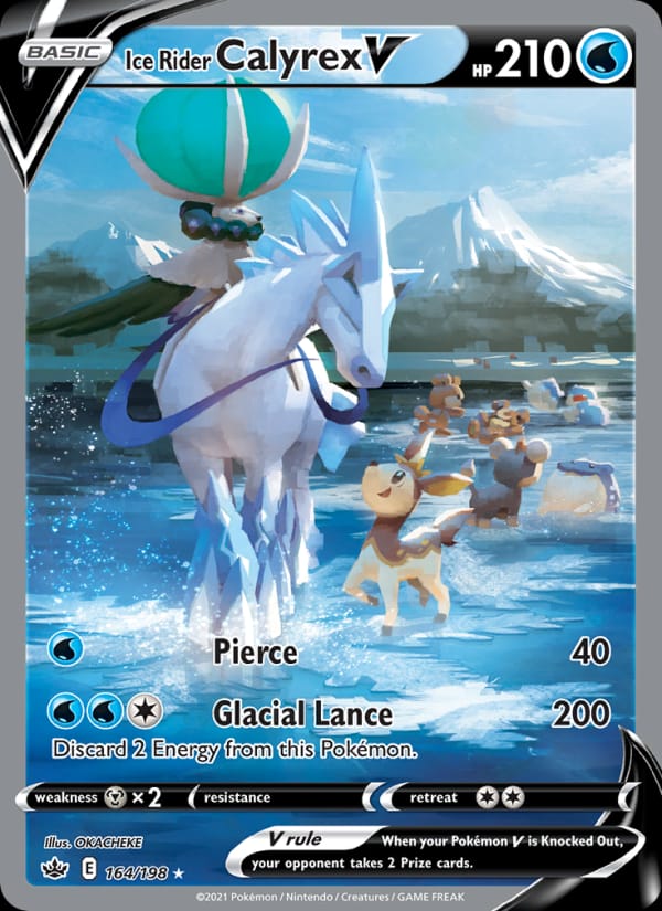 Ice Rider Calyrex V 164/198 Chilling Reign Pokémon card