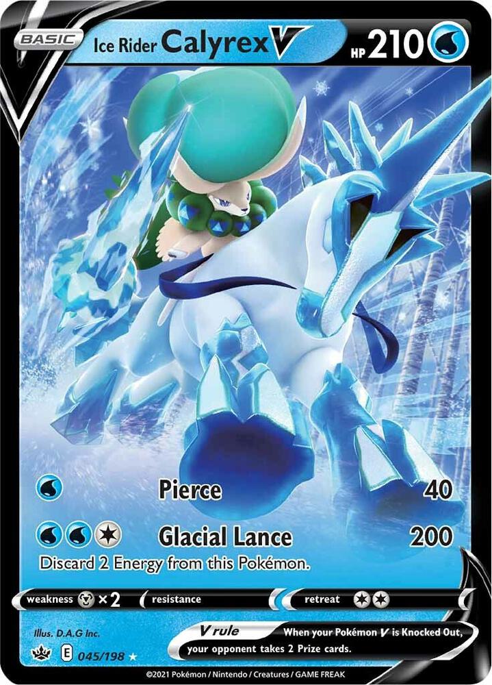 Ice Rider Calyrex V 045/198 Chilling Reign Pokémon card