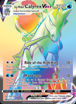 Ice Rider Calyrex VMAX 202/198 Secret Rare – Chilling Reign Pokémon card