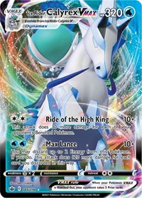 Ice Rider Calyrex VMAX 046/198 Ultra Rare – Chilling Reign Pokémon card