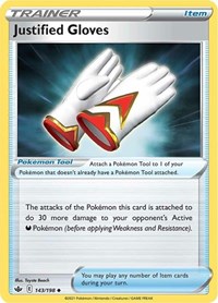 Justified Gloves 143/198 Uncommon – Chilling Reign Pokémon card