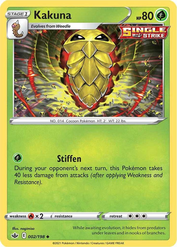 Kakuna 002/198 Chilling Reign Pokémon card